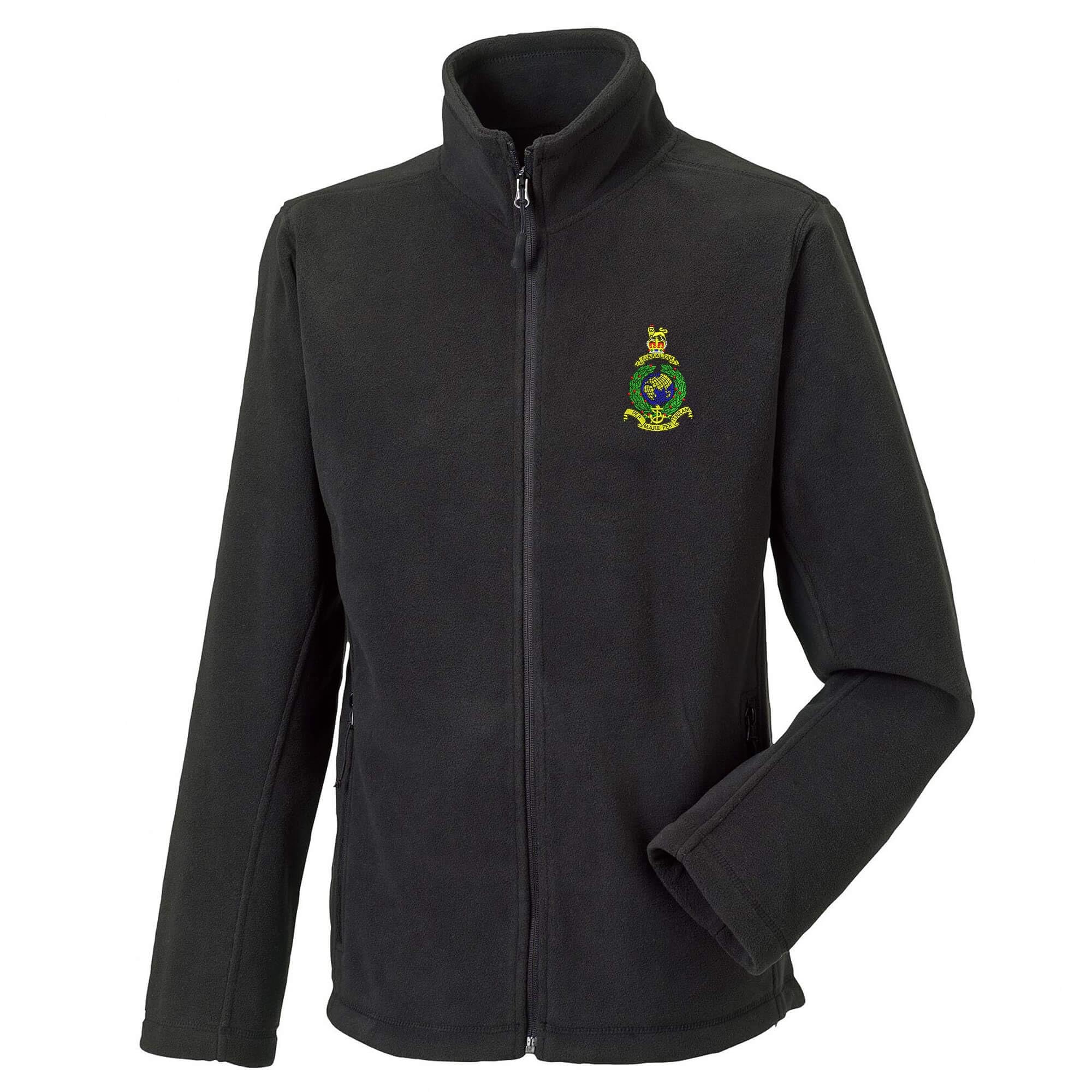 The Military Store Men's Black Royal Marines Embroidered Fleece, 2X Large