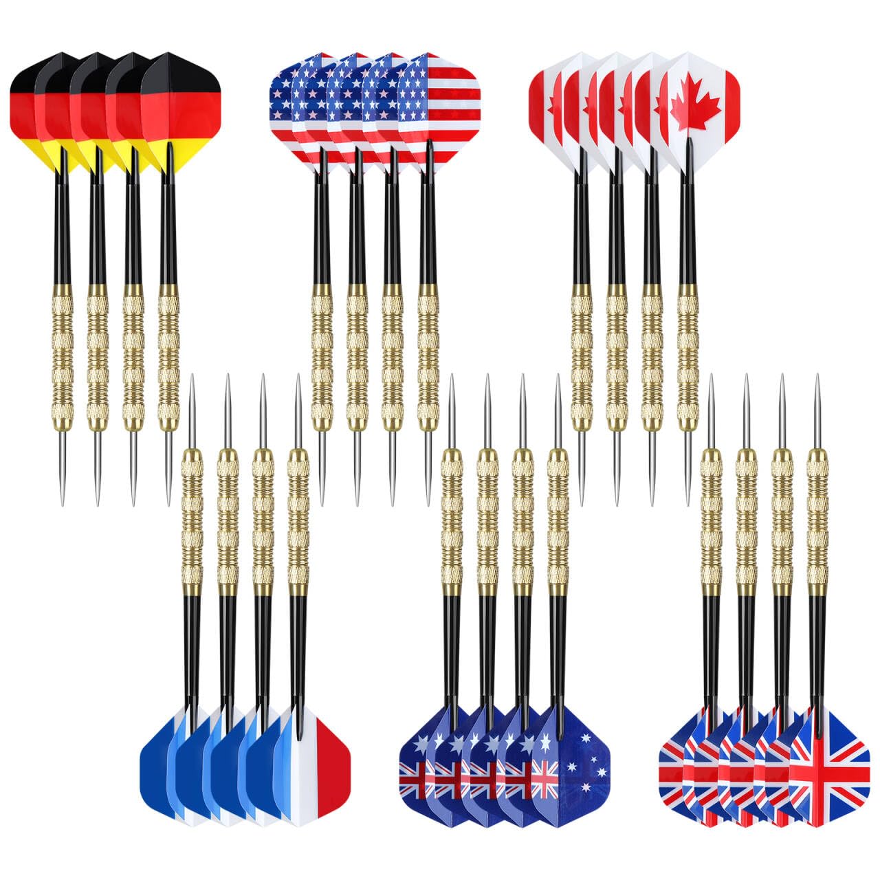Accmor Metal Tip Darts, Steel Tip Darts, 14 Grams Professional Metal Darts, Darts Metal Tip Set, Metal Darts for Dartboard