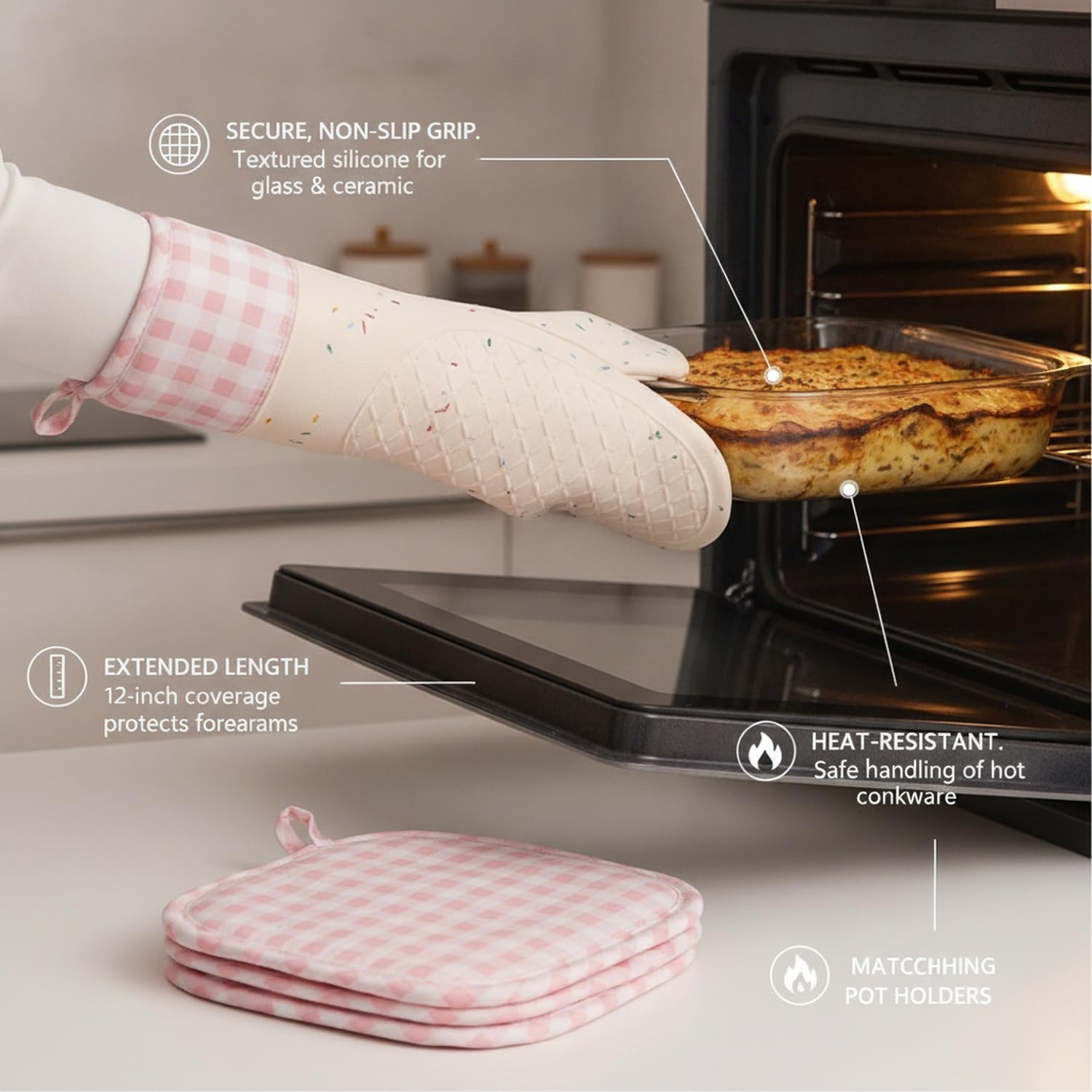 Set Guanti da Forno e Presine
