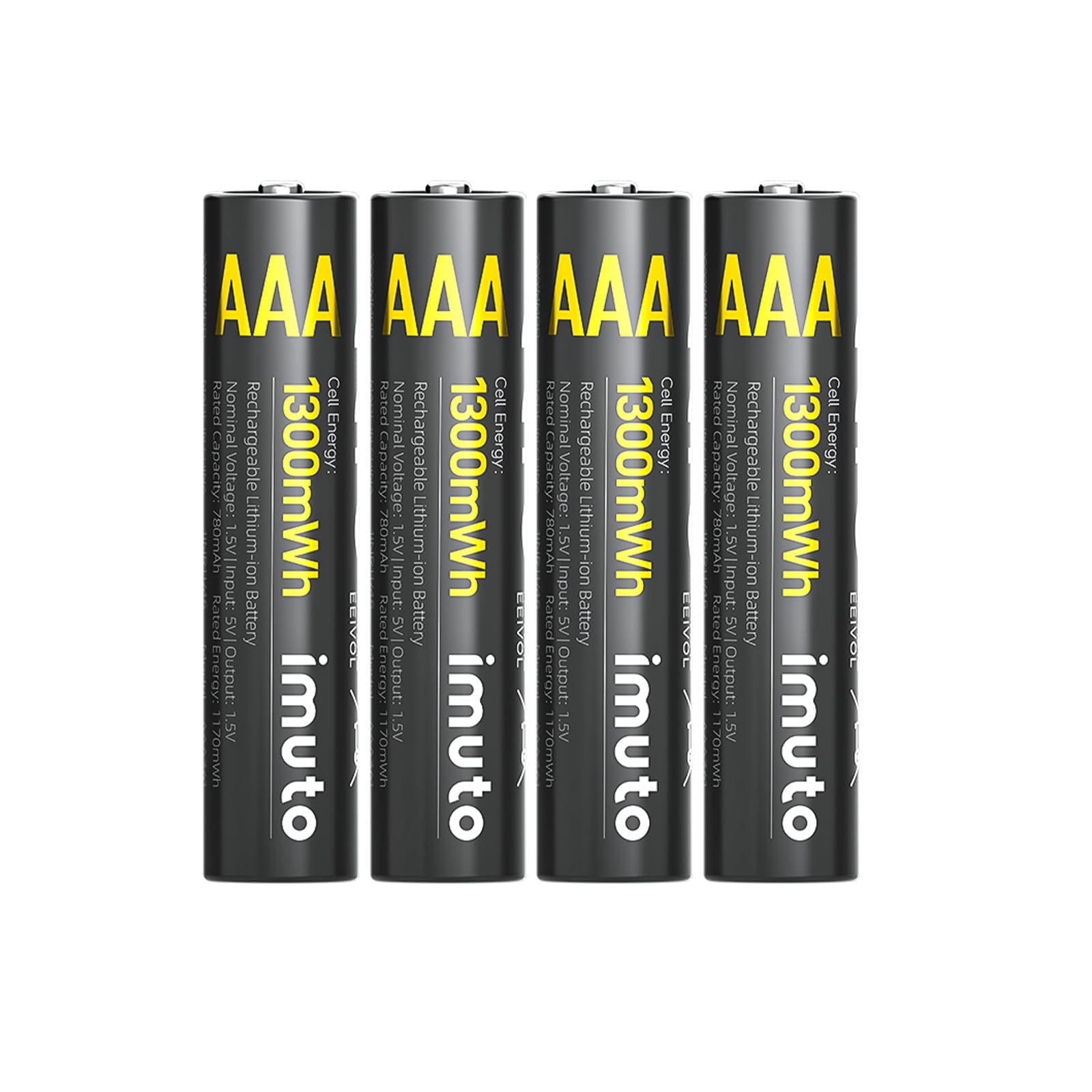 Amazon.com: imuto Rechargeable AAA Batteries Lithium 4 Pack
