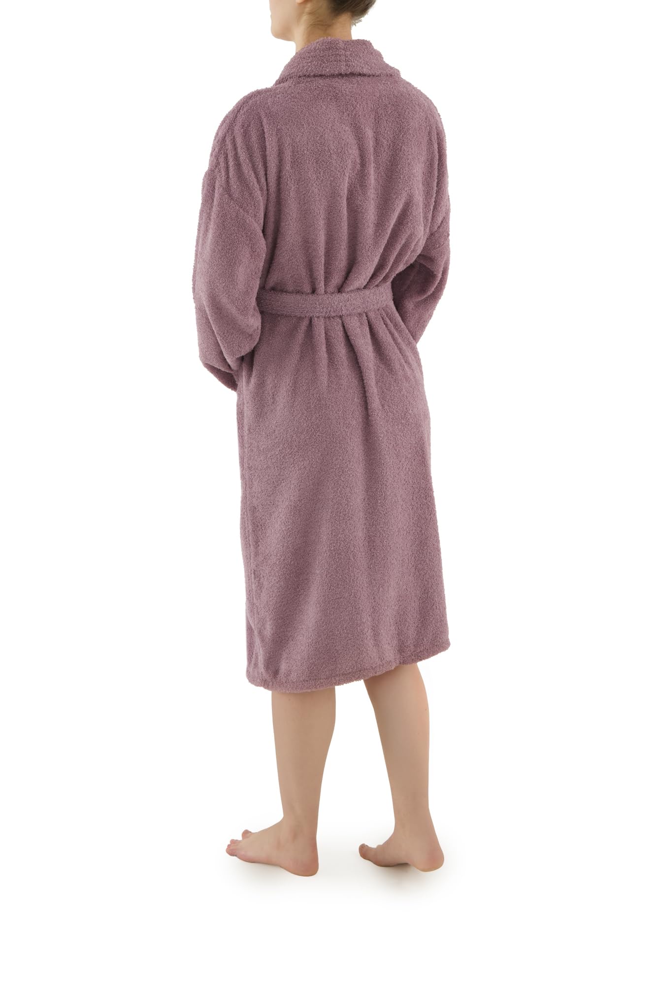 Top Towel - Elegancki - Szlafrok damski i męski 100% bawełna, 500 g/m² - Opcja z kapturem lub bez kaptura - Miękki i chłonny do prysznica, spa i basenu, fioletowy, M