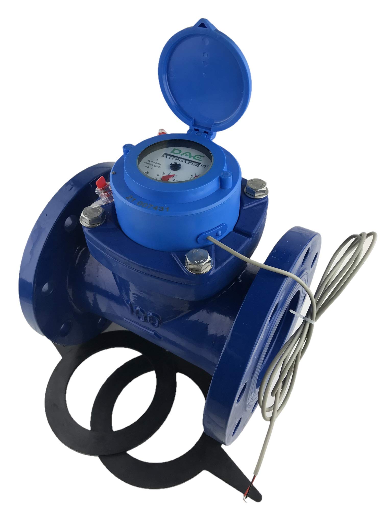 DAE WP-400m 4" Woltmann Helix Water Meter, Pulse Output, Cubic Meter