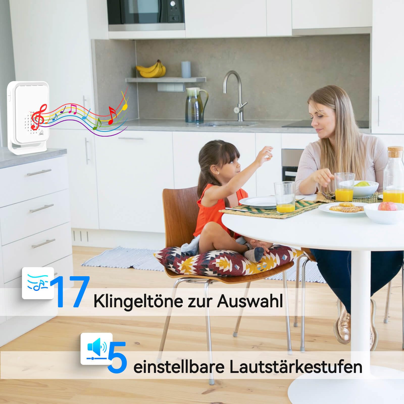 NineLeaf Bewegungsmelder Mit Alarm, Bewegungsmelder Klingel, Tür Alarm,4 LED-Leuchten, IP64, 918 ft Übertragungsreichweite für Zuhause, Unternehmen, Lager, Büro,10PK