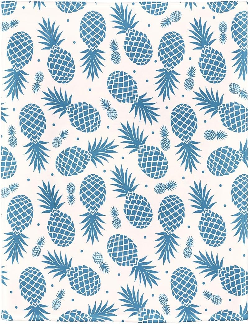 YISUMEI Pineapple Blanket 60x80 Inches Soft and Cozy Tropical Fruit Pattern Throw Great Gifts for Kids Boys and Girls