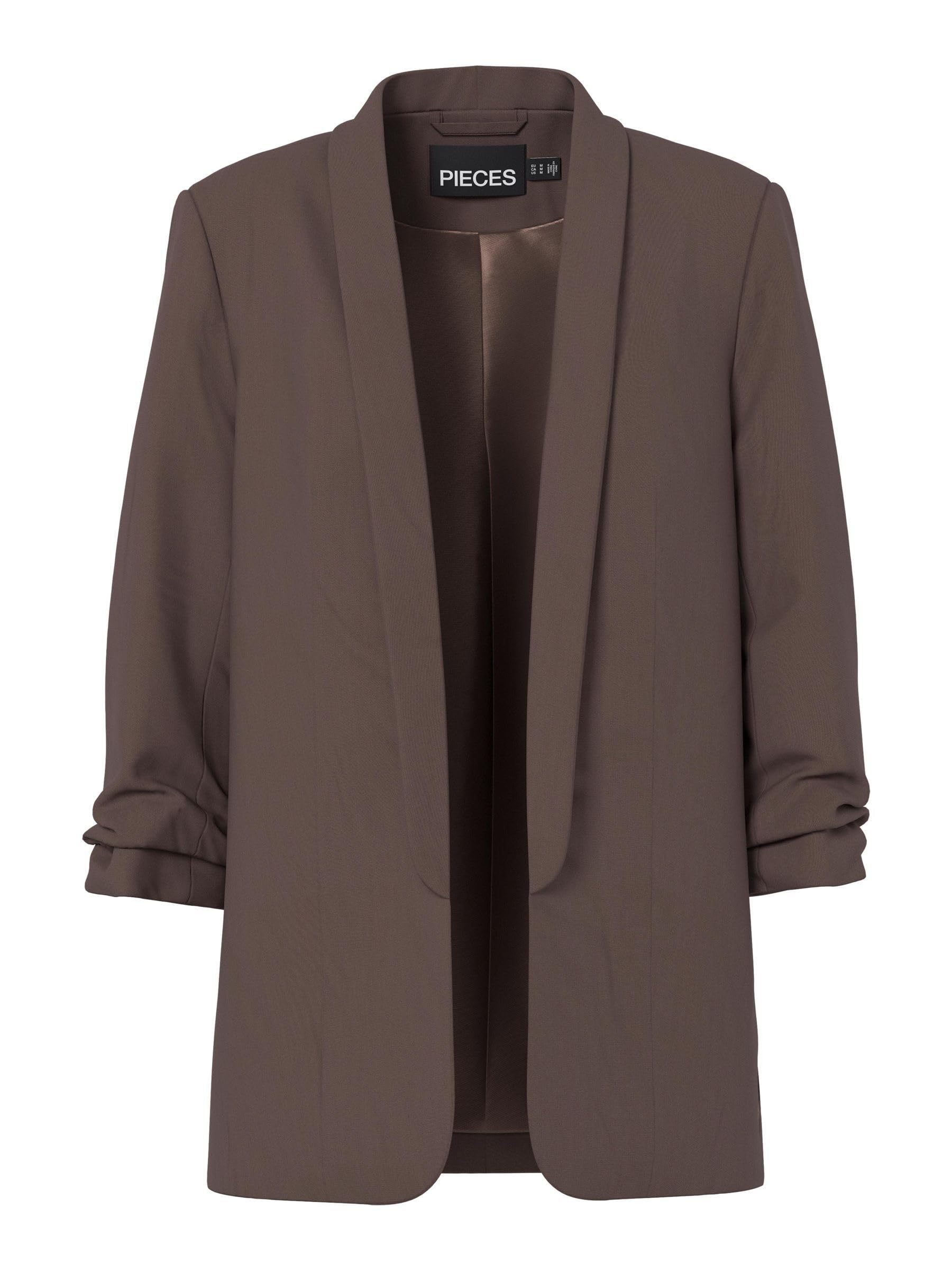 PIECES Womens Pcbosella 3/4 Blazer Noos Bc, Hot Fudge, XS UK
