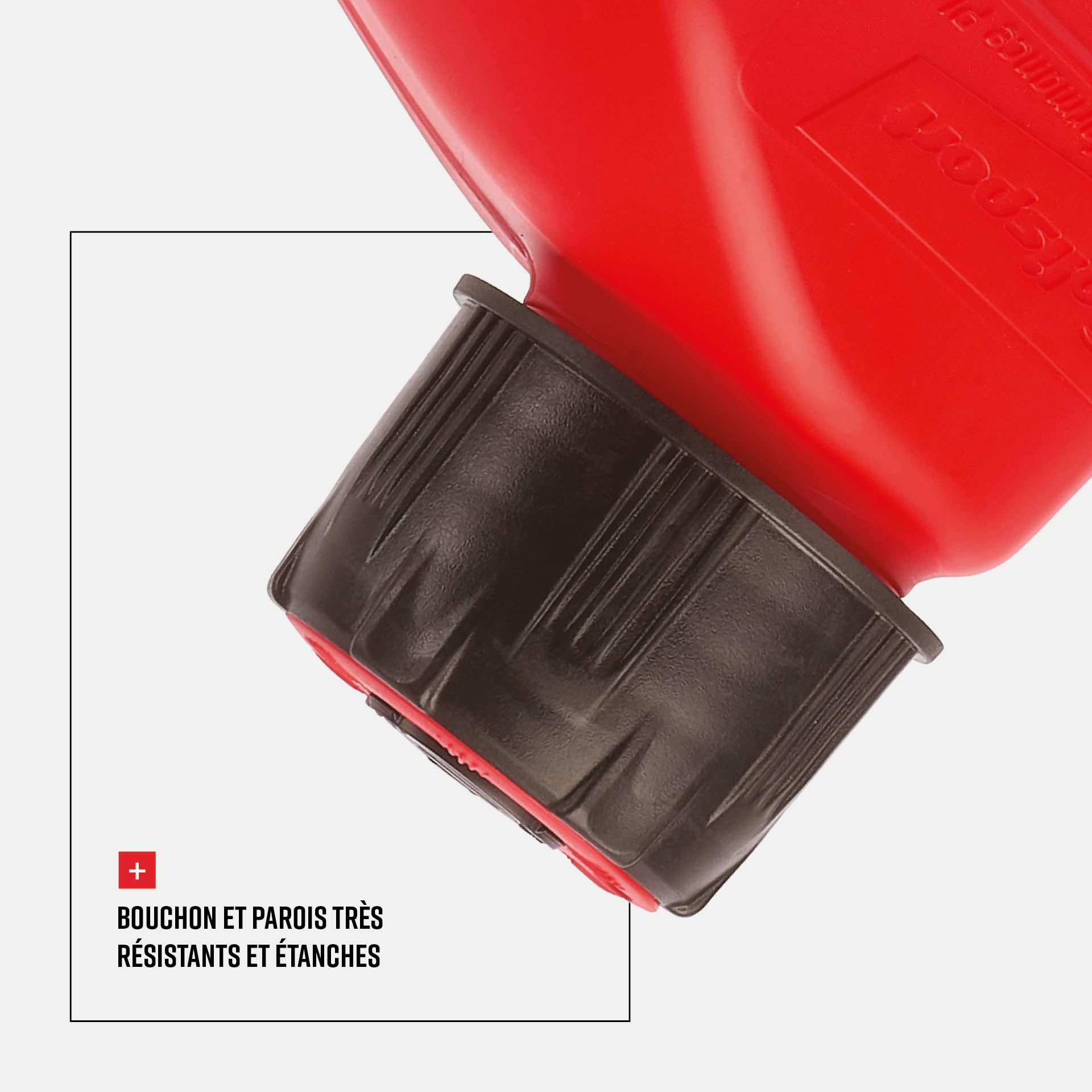 POLISPORT 8460000002 - ProOctane Bidon d'essence homologuée 20L avec système de Remplissage Rapide Durable et résistant avec Bouchon Anti-éclaboussures en Couleur Rouge