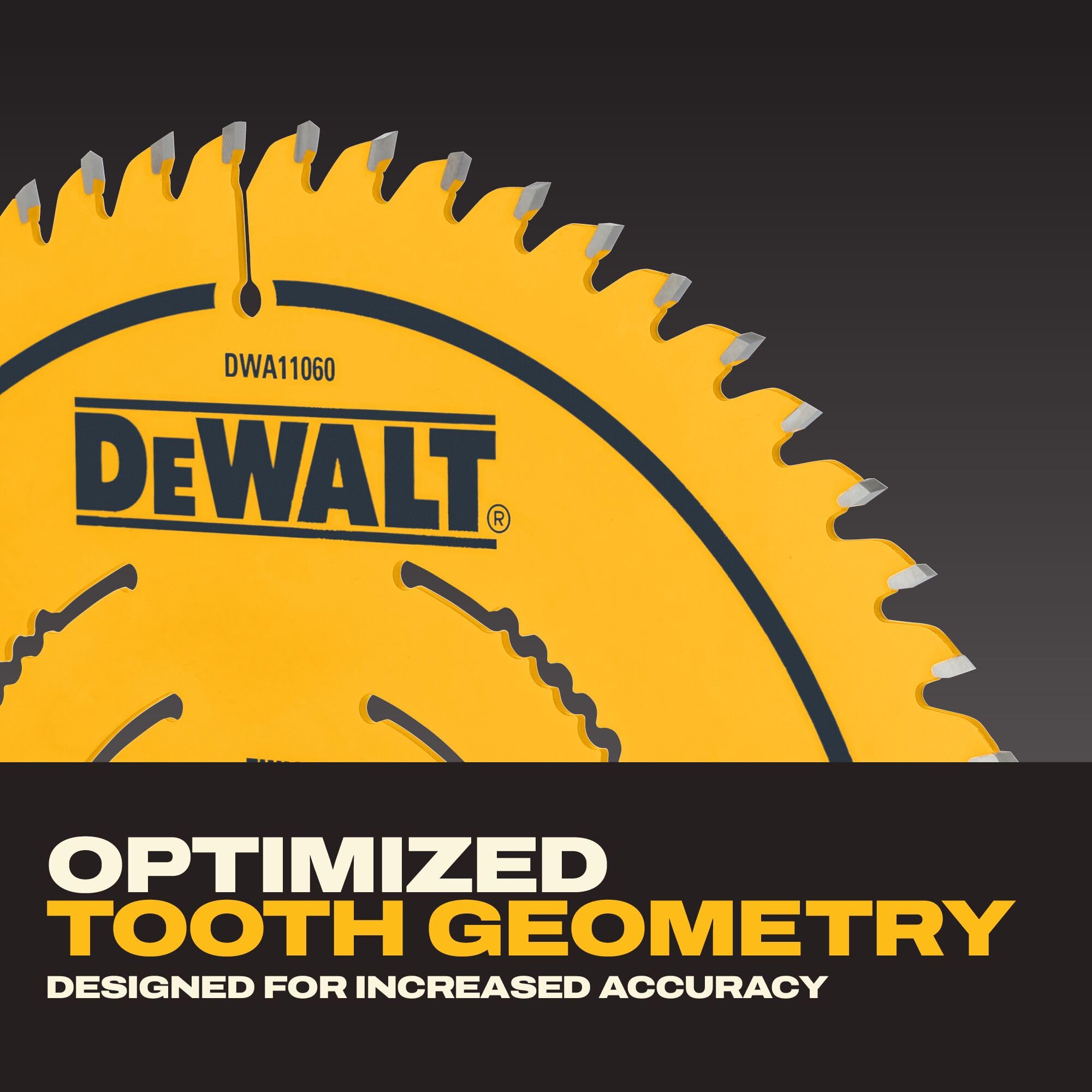 DEWALT Hoja de sierra de mesa, 10 pulgadas, 60 dientes, acabado fino, carburo ultra afilado (DWA11060)