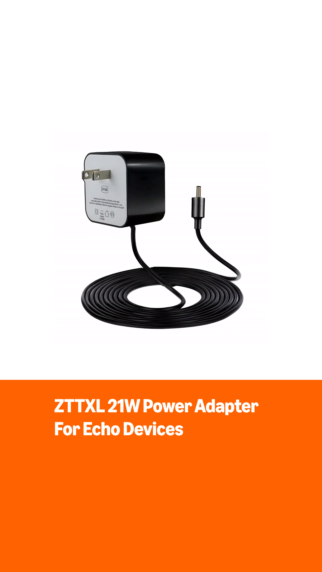 Amazon.com: ZTTXL 21W Power Adapter for Echo (1st & 2nd Generation
