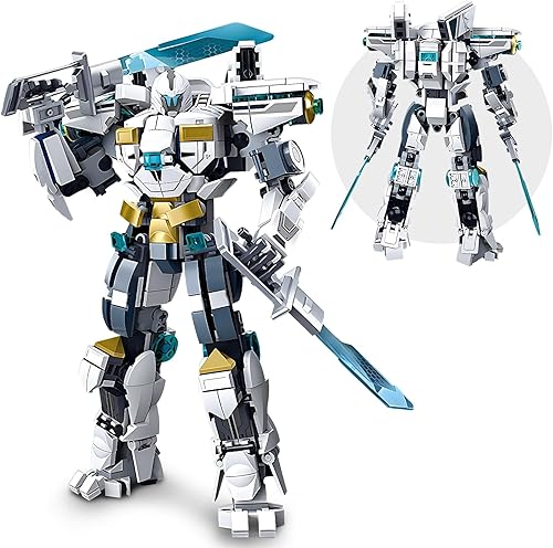 HIGH GODO Ice Warrior Mech - Juego de construcción de protector de ciudad de ciencia ficción, modelo de batalla para adultos y niños mayores de 8