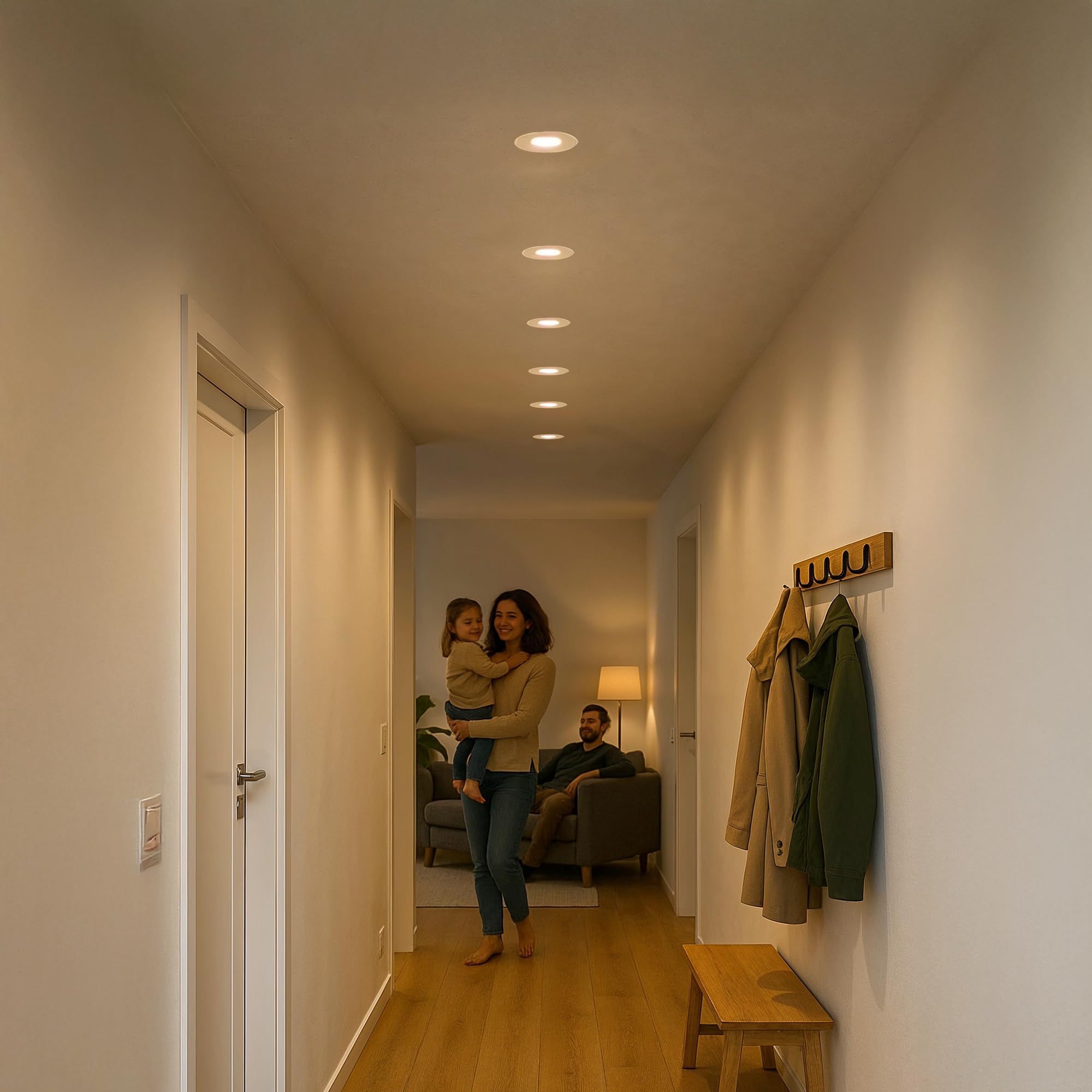 SSC-LUXon 10 Stück VIONA LED Mini Einbauspot flach weiß schwenkbar – Einbaustrahler Decke warmweiß, neutralweiß, kaltweiß