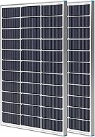 Renogy 2x 100W 12V Monocrystalline Solar Panels - 25% Efficiency for RV, Marine, Off-Grid Systems
