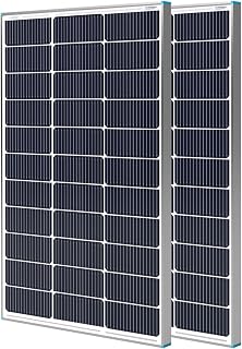 Renogy 2x 100W 12V Monocrystalline Solar Panels - 25% Efficiency for RV, Marine, Off-Grid Systems