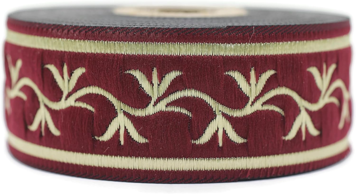 11 Yard Spool 1.37 inches Wide Royal Blue Gold Ivy Jacquard Ribbon Medieval Fabric Trim Gift Wrapping Wedding Party Decoration 35073