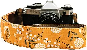 Art Tribute Spring Blossom Flowers Camera Shoulder Strap Belt For All DSLR Camera – Vibrant Design Universal DSLR Strap, Multi Color Neck Belt Best Gift for Men & Women Photographers