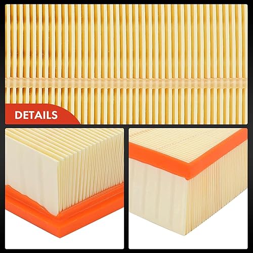 Miniatura 7 de A-Premium Filtro de aire del motor compatible con Infinit QX30 y Mercedes-Benz W205 B250, CLA250, GLA250, 2013-2020, panel flexible, reemplazo #