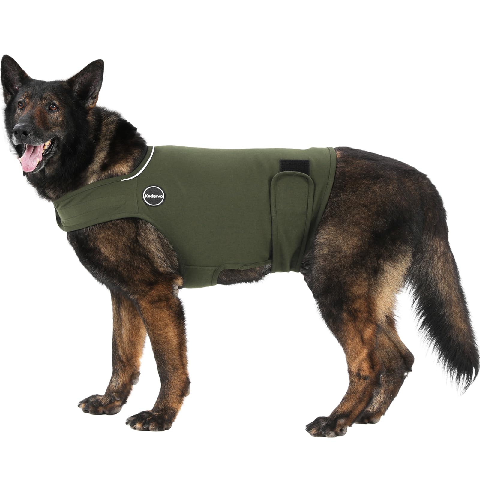 Kodervo Dog Anxiety Jacket, Skin-Friendly Dog Calming Shirt - Dog Coat for Thunder, Fireworks, Vet Visits and Separation - Keep Pet Calm Without Medicine & Training, Army Green, XX-Large — image 1