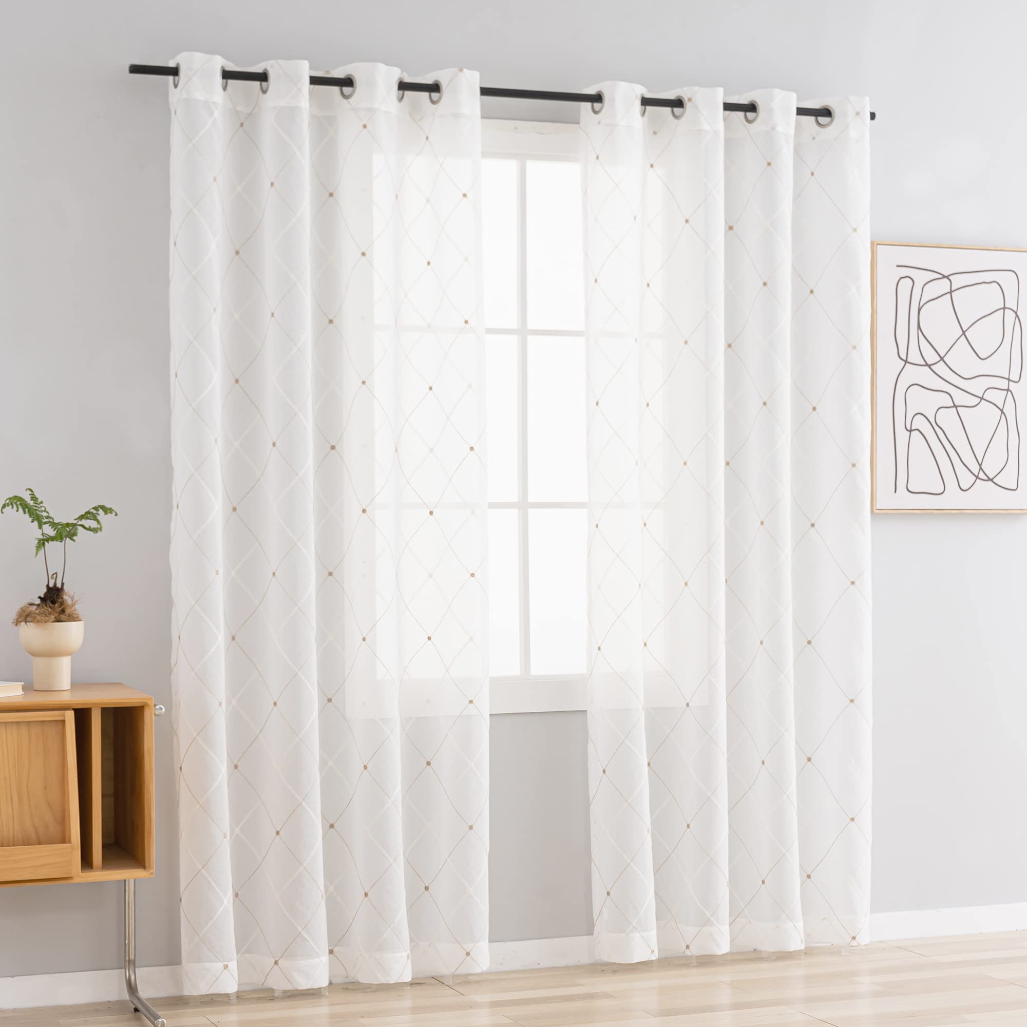 Tende in voile con occhielli 2 pz rosa 140x260 cm