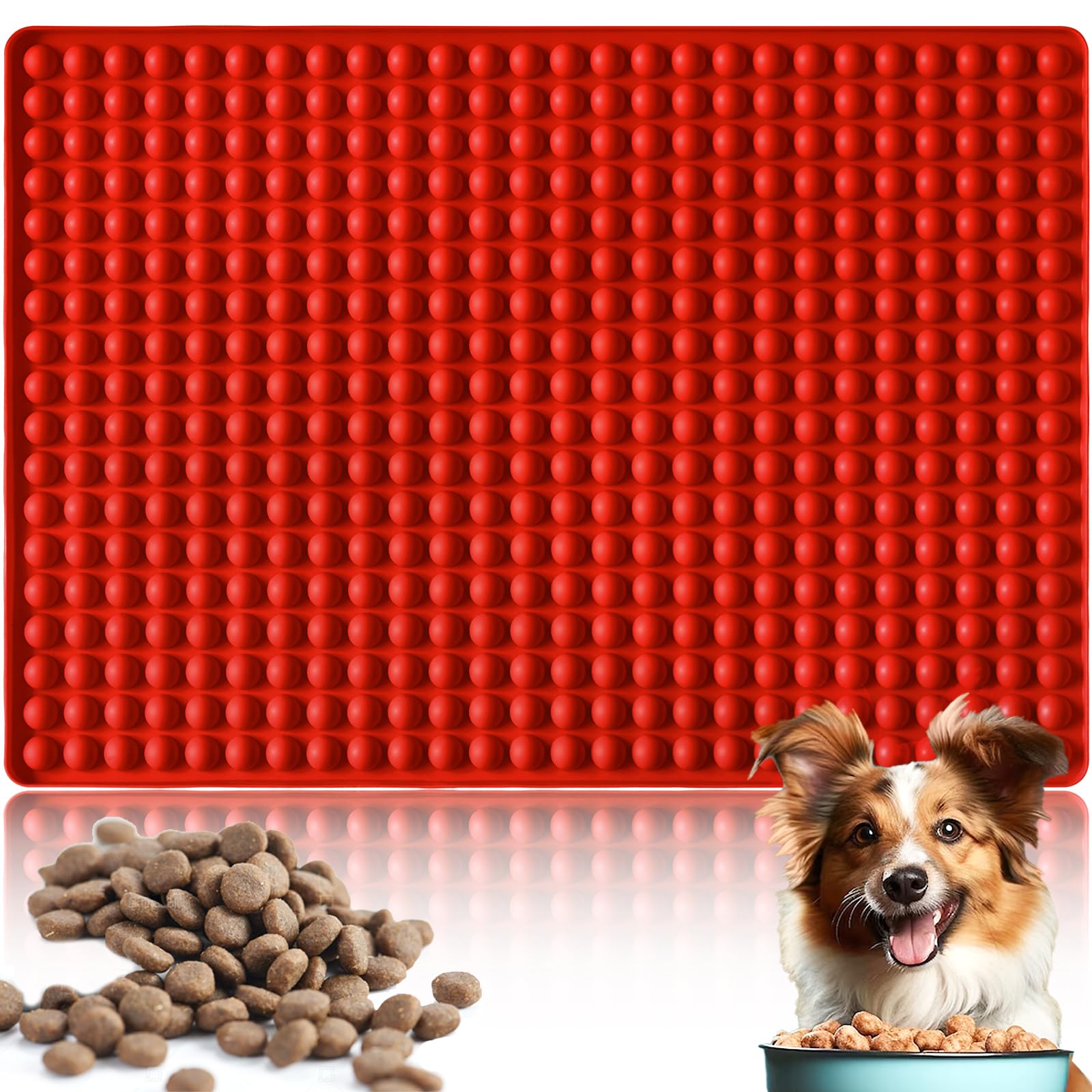 HKNMTT Silicone Mini Round Shape Molds, 468 Cavities Tiny Semi Sphere Baking Sheet Dog Treats Molds Candy Freezer Oven Safe Homemade Dog Treats Kit BPA Free Food Grade