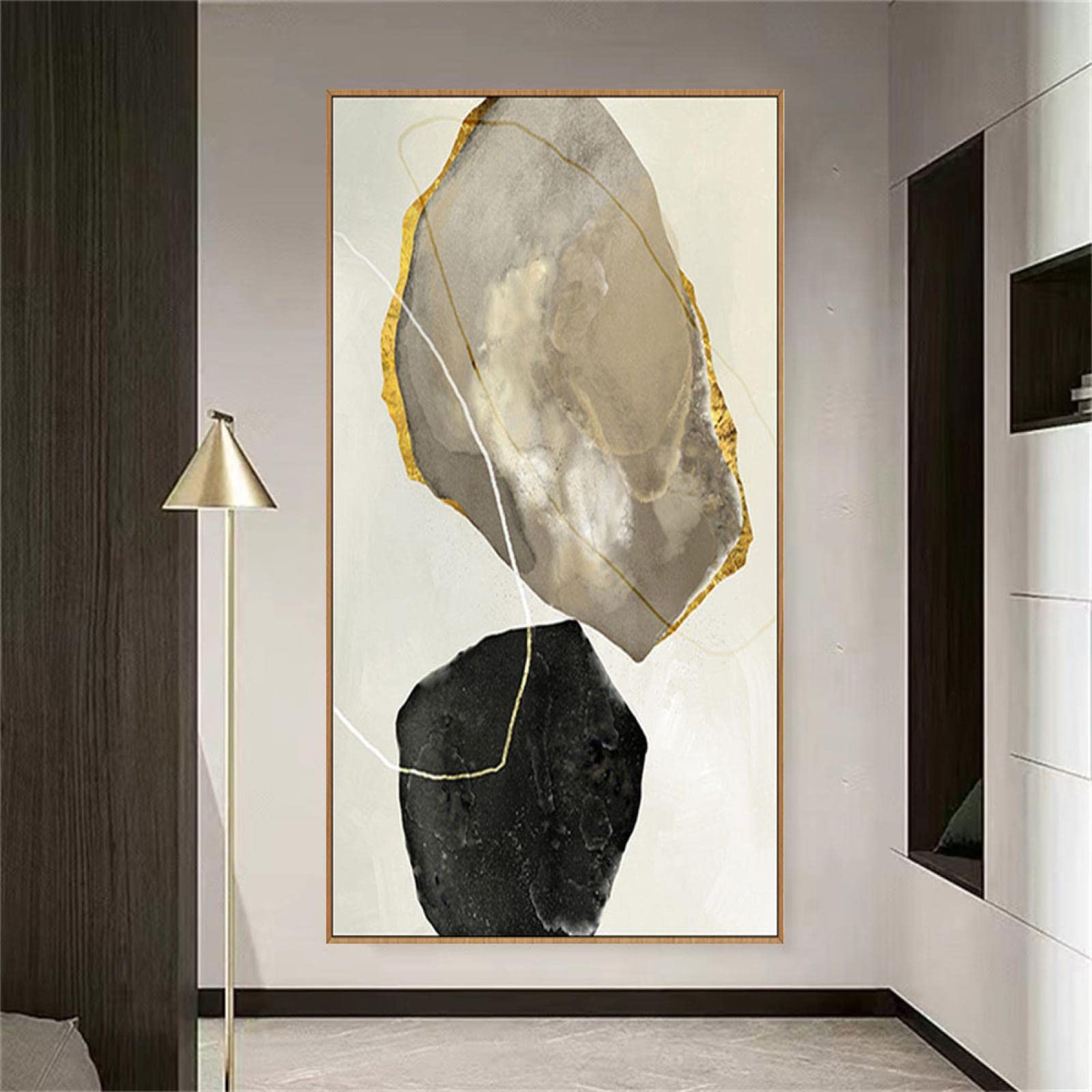 抽象画 大きい 金色フレーム 抽象画 金色フレーム付き