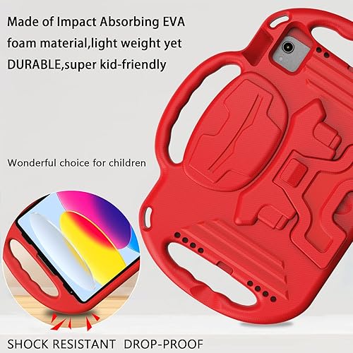 Miniatura 9 de LTROP Funda infantil para iPad de 10.9 pulgadas de 10.9 pulgadas 2022, funda para iPad 10.9 de 10. generación, con correa para el hombro, soporte de