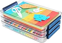 Vista 10 de Juego de 2 cajas de almacenamiento de 5.5 cuartos de galón, 9 x 13, de plástico, portátiles, con cierre de presión, transparentes, apilables