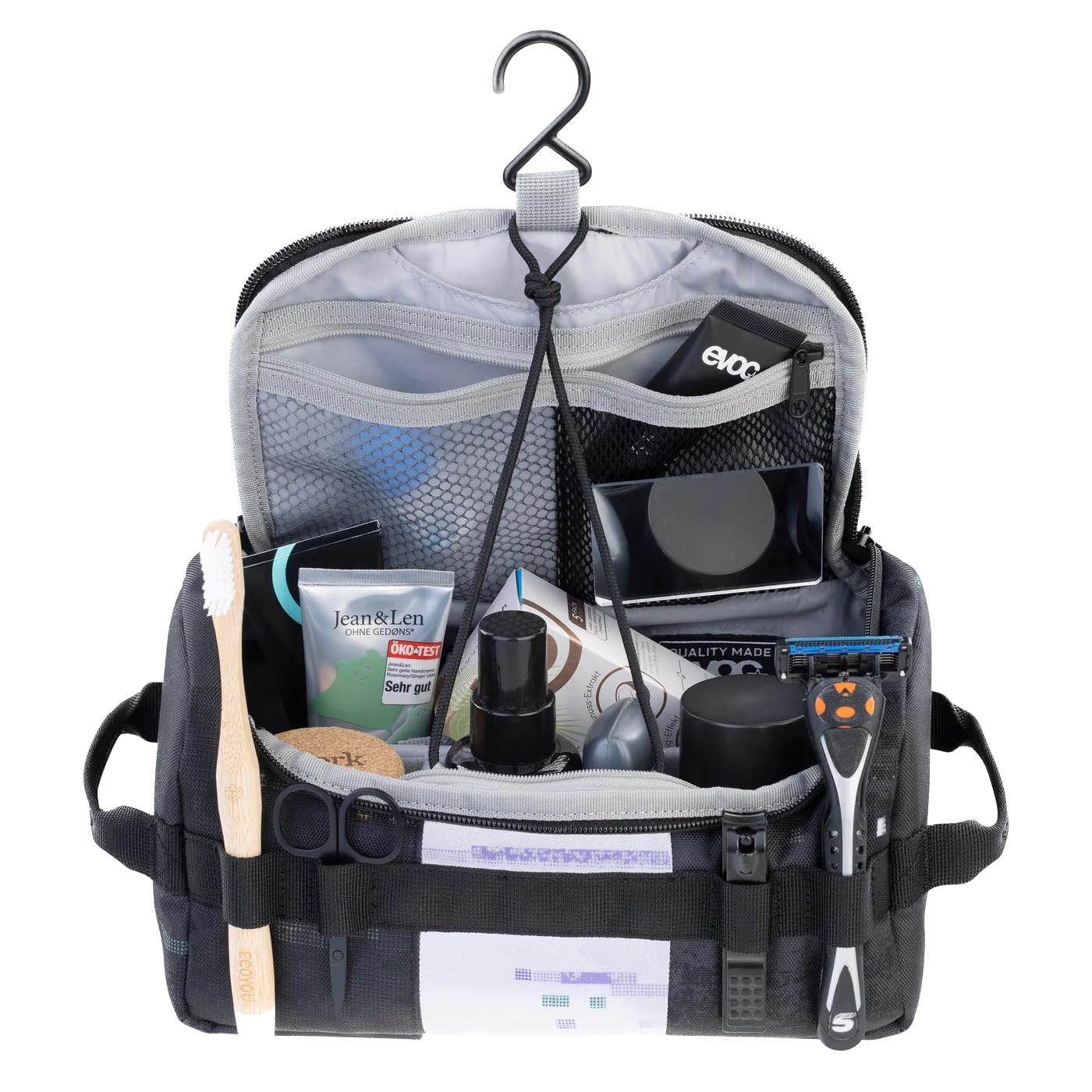EVOC WASH BAG Kosmetyczka, kosmetyczka na co dzień w podróży (przegródki organizacyjne z indywidualnym podziałem przestrzeni, wyjmowane lusterko, kosmetyczka do zawieszenia), wielokolorowa