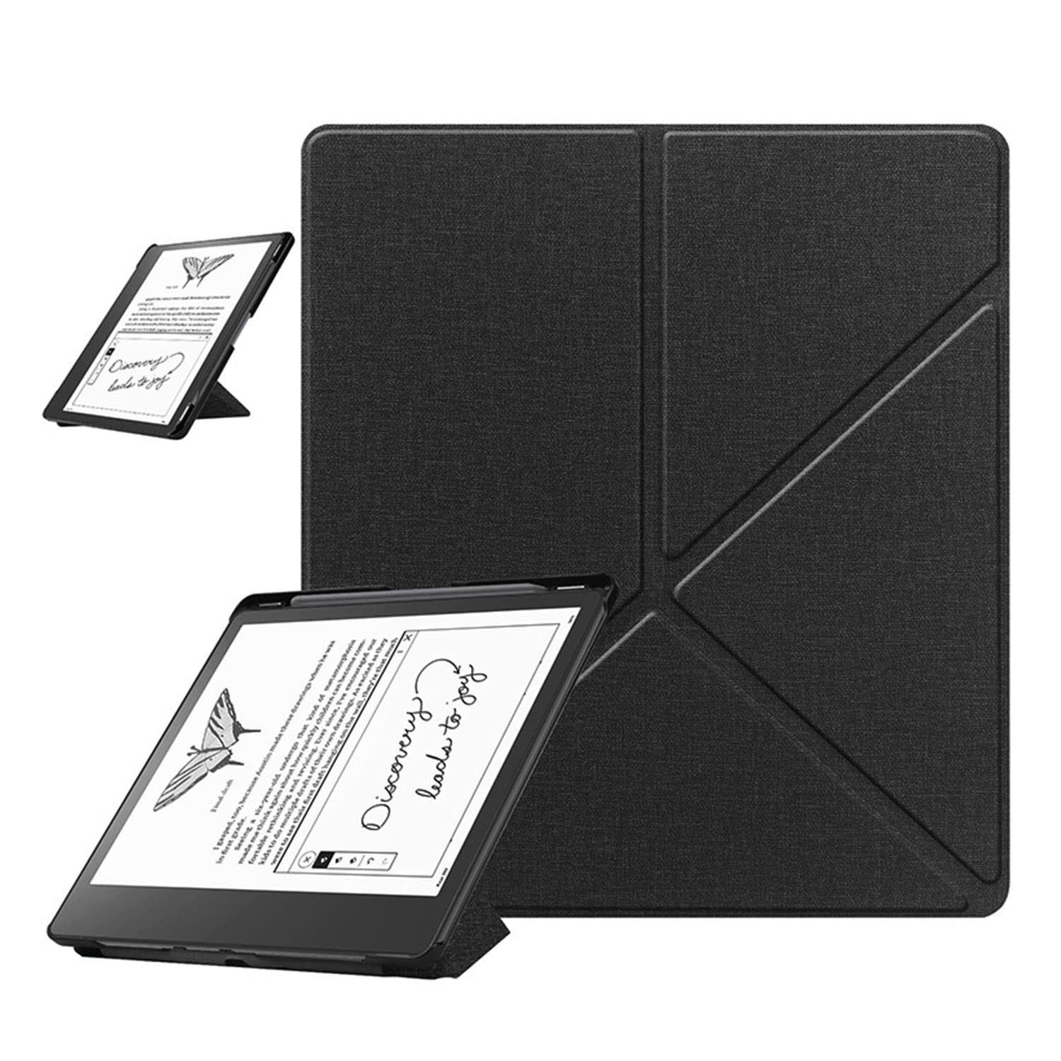 Lukione Compatible with Kindle Scribe (2022/2024 Released) 10.2 Inch Case, Cover with Automatic Wake/Sleep Function, Multi-Viewing Angles (Black)