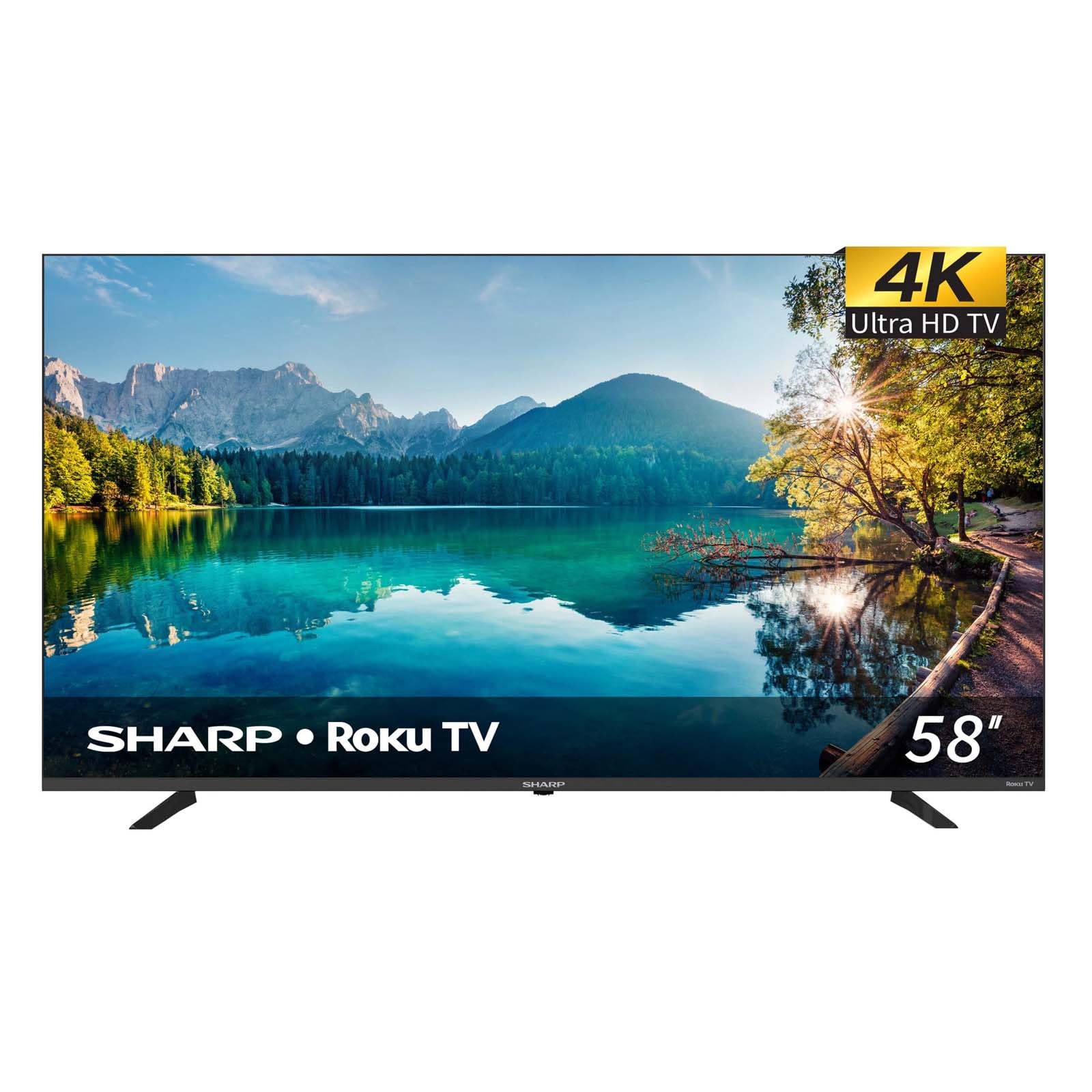 Sharp Pantalla 58 Pulgadas Aquos Frameless Roku TV 4K UHD 