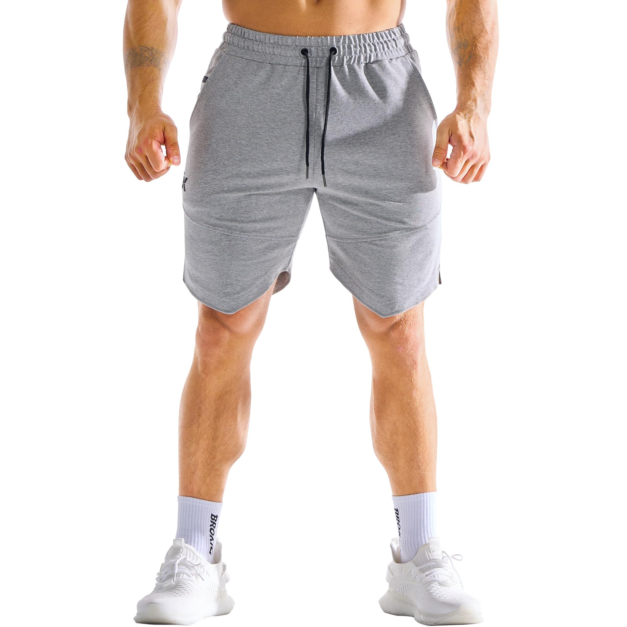 ZENWILL Zipslim Pantalones Cortos Deporte Hombre Pantalón Corto Running Cremallera Bolsillo Short Entrenamiento Gimnasio