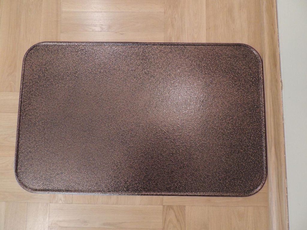 BBQrolling - Piastra per pavimento del forno, in ottone anticato, protezione per camino (800 x 600)
