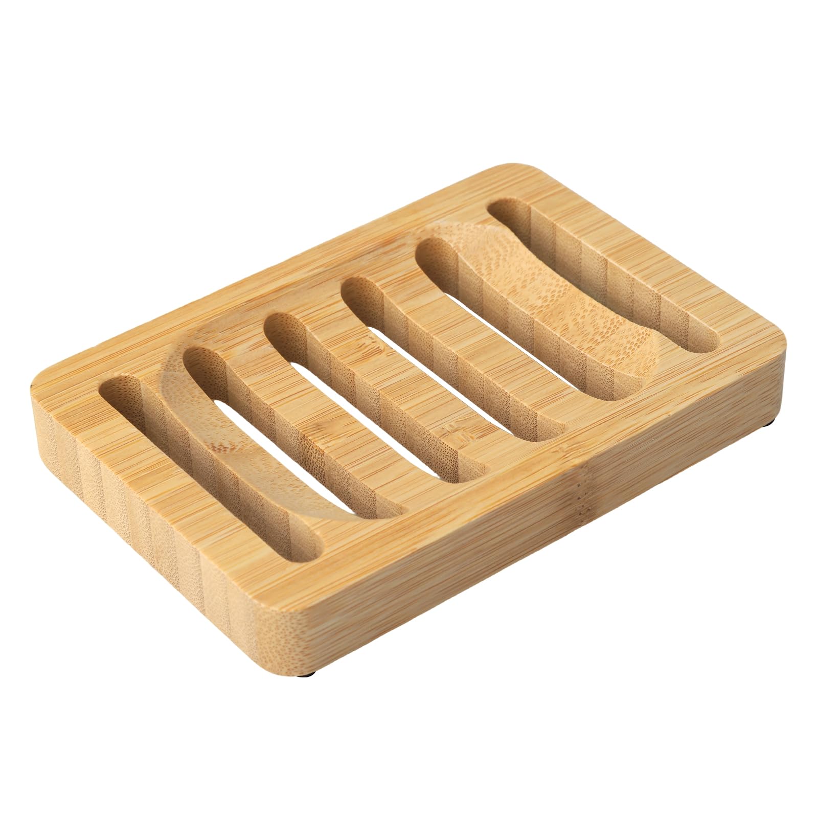 Magift Natural Bamboo Soap Dish and Holder Elegant Design Self Draining Soap Tray for Shower Bar Soap Holder