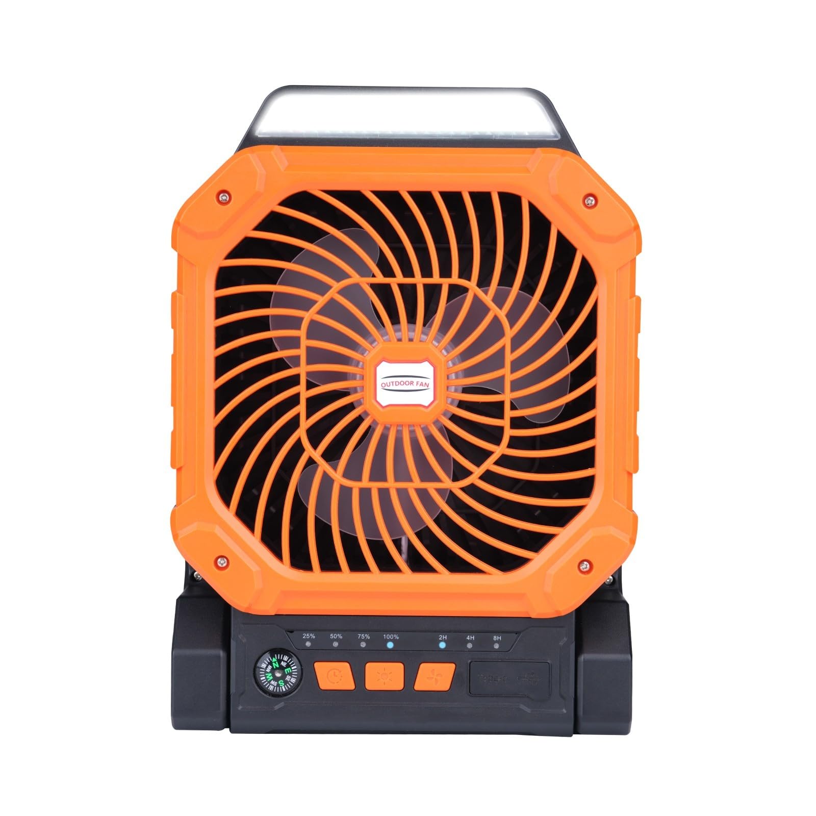 Ventilateur camping solaire rechargeable pour tente de chambre et activités plein air