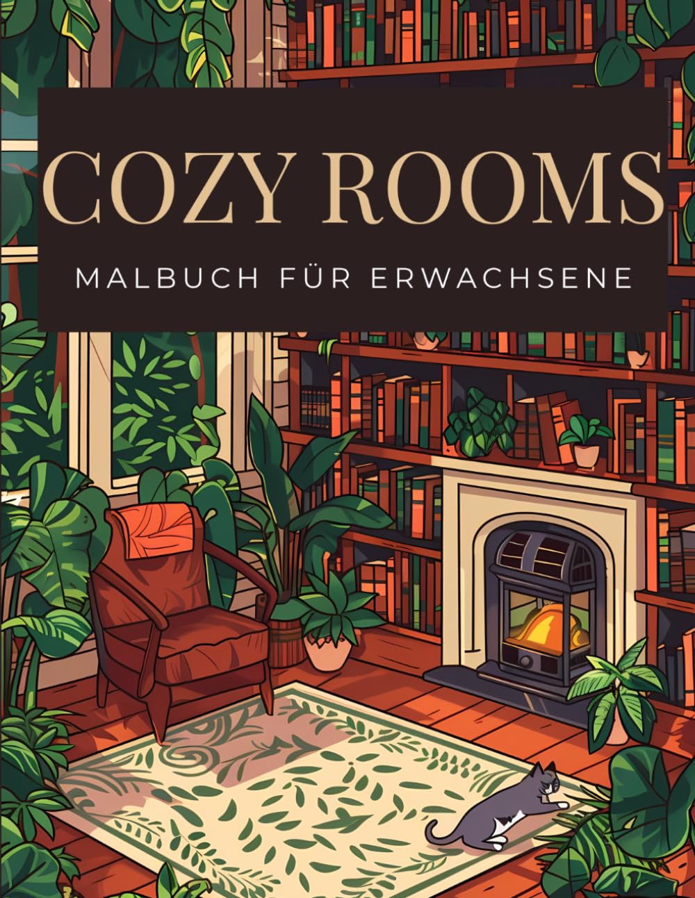 Cozy Rooms: Ein isometrisches Malbuch für Erwachsene: 50 gemütliche Räume zur Entspannung und zum Stressabbau im Hygge-Stil (Cozy Life Malbücher)