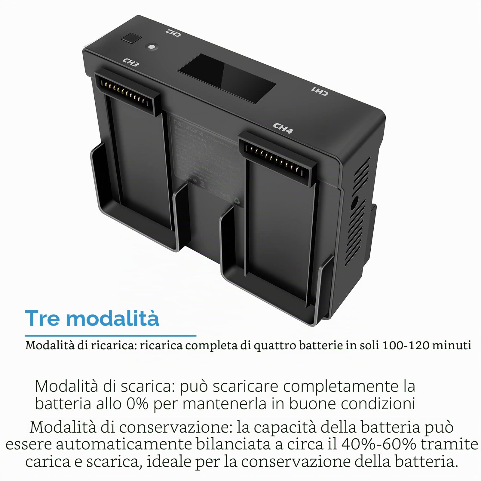 5 in 1 batteria da parete e caricatore per auto per DJI Mavic 2 Pro/Zoom, ricarica 4 batterie e telecomandi, stazione di ricarica auto