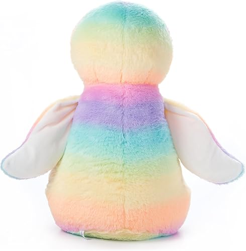 Miniatura 4 de The Petting Zoo Peluche de pingüino de animal, animales del océano Ombrez, juguete de peluche jumbo de pingüino arcoíris de 20 pulgadas