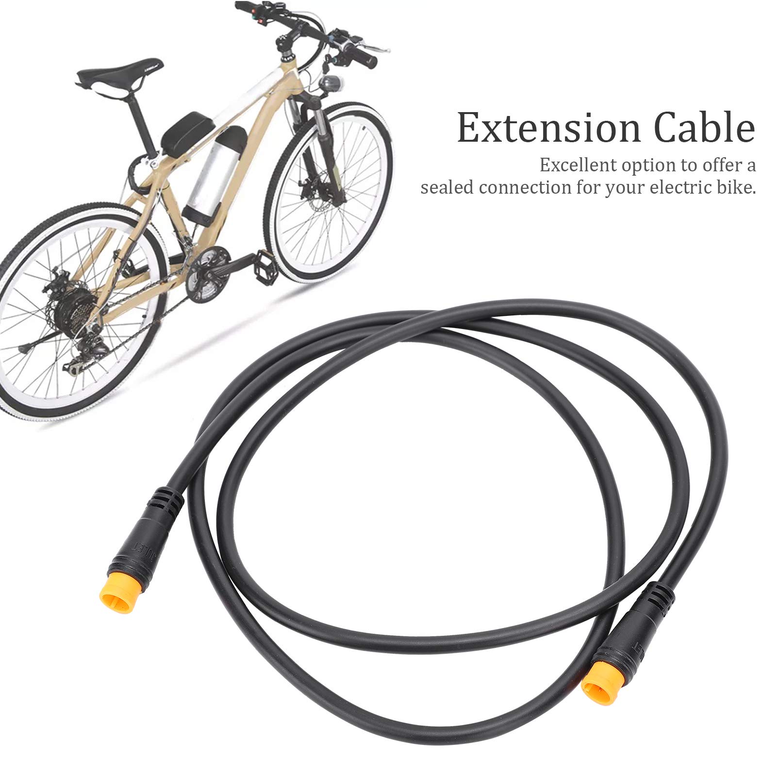 QANYEGN 87cm/34.3in Waterproof 3 Pin Connector Conversion Cable Ary, Cycling Cable Connection Adapter for E Bikes(M-M)