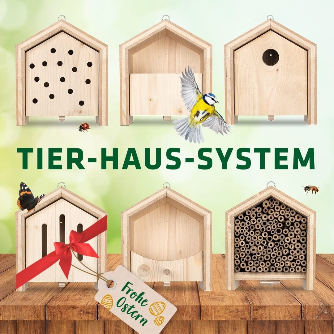 GARDIGO® Tierhaus System: Schmetterlingshaus I Insektenhotel für Schmetterlinge aus Massivholz I Made in Germany