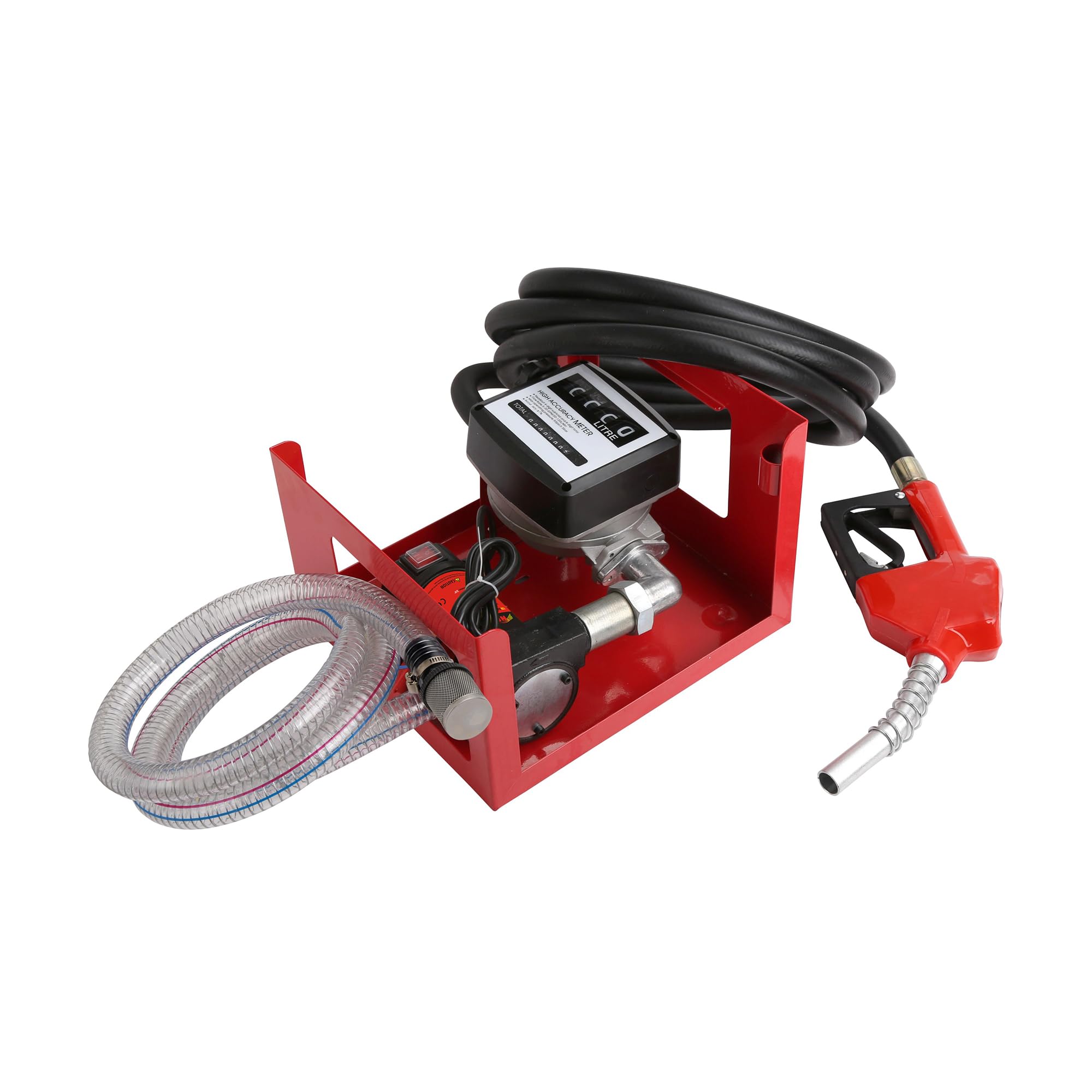 Neilsen CT5261 12V DC Diesel Fuel Transfer Pump, Flow 45 L/min, Power 175W, Self Priming Gun, Manual Nozzle, F 2m Suction Hose, 4m Delivery Hose, Ideal for Diesel, Bio-diesel, Waste Vegetable Oil