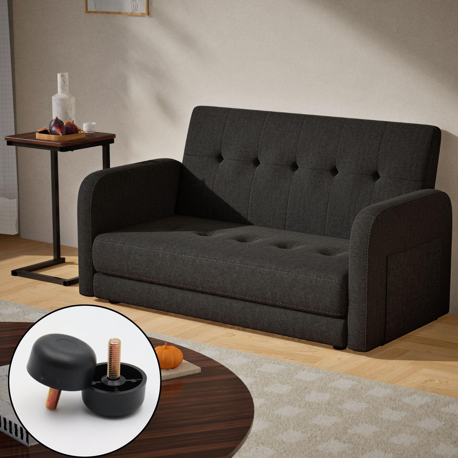 Amazon｜ソファー 2人掛け 肘付き 二人がけソファー 幅約105cmロー