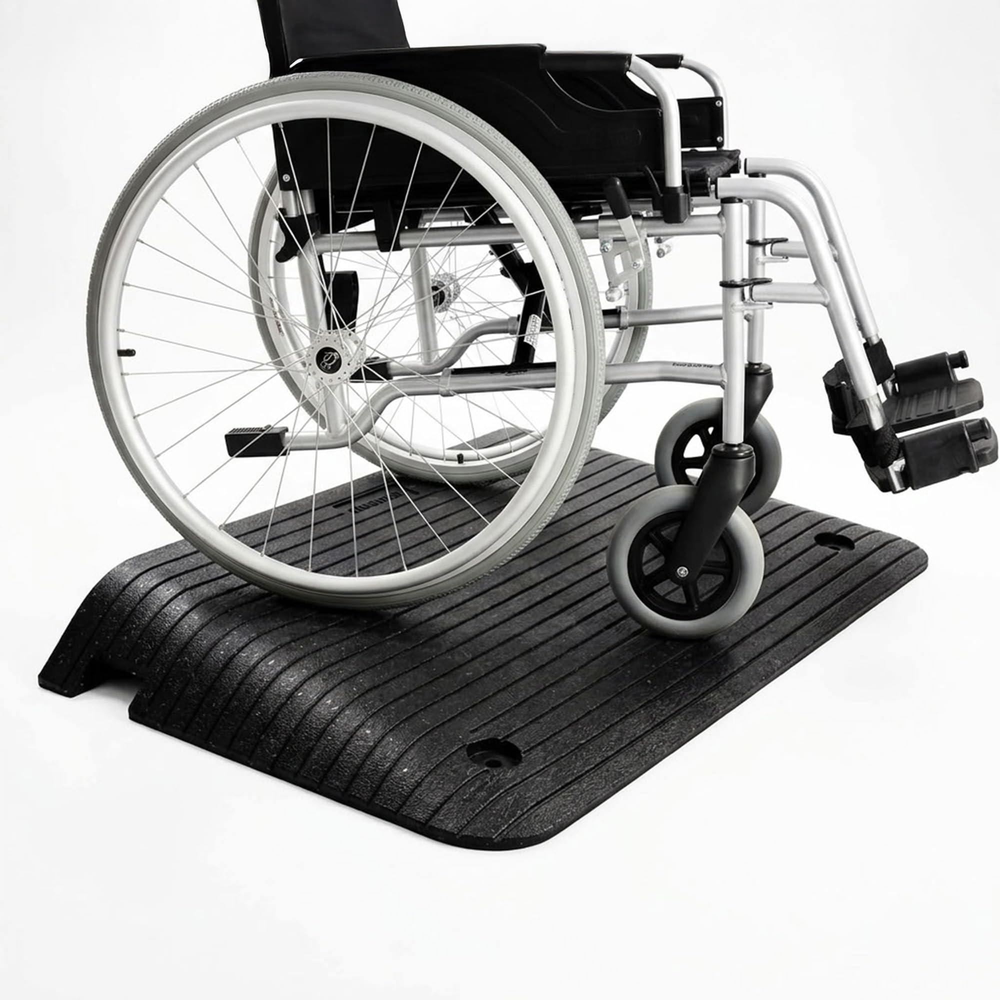 Nicoman Threshold Ramp, Rubber Kerb Ramp, 90x60cm, 10cm Raised Access | Wheelchair & Scooter Use, Anti-Slip Surface, Indoor & Outdoor, All-Weather Durable, Doorways & Kerbs
