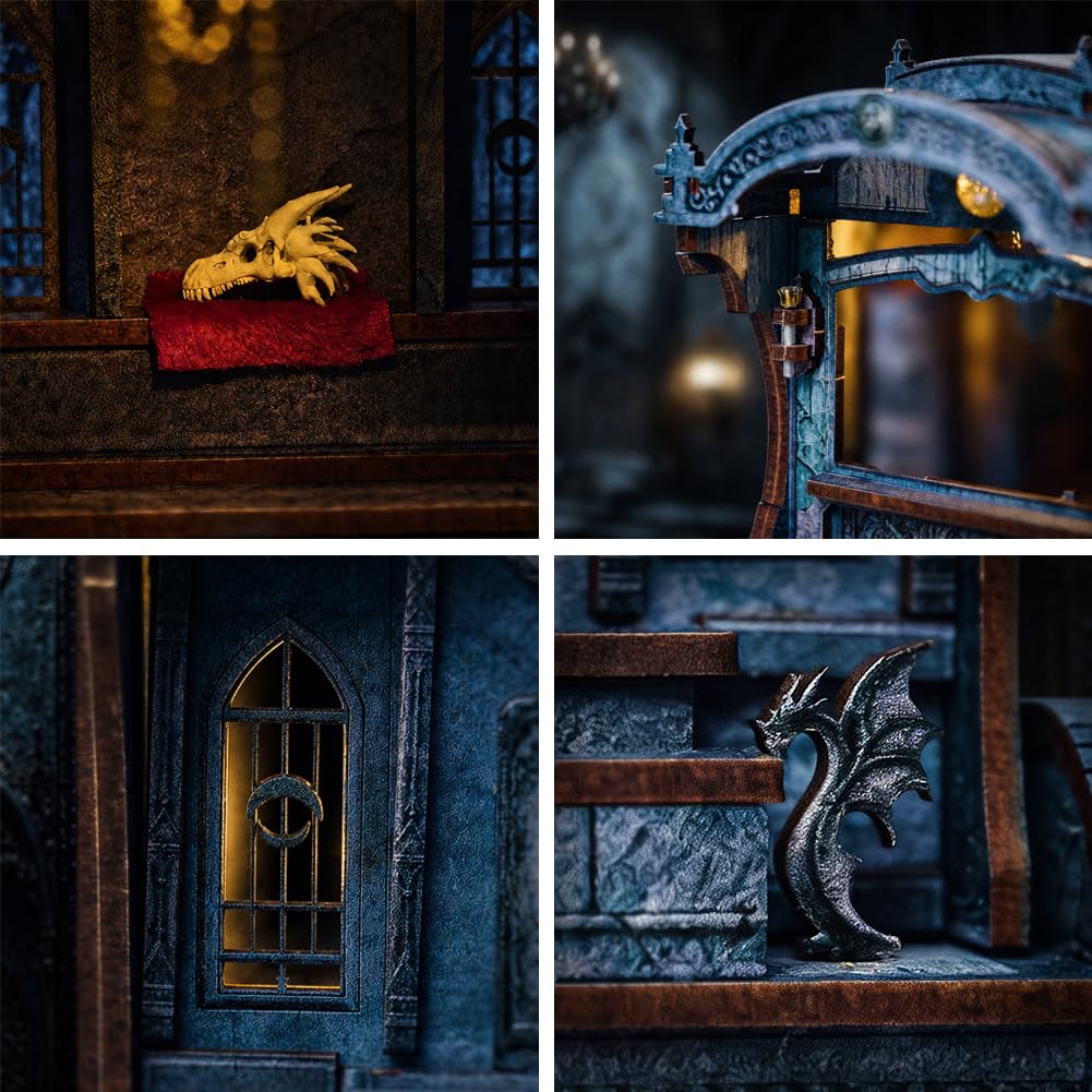 Miniaturowy zestaw do domku dla lalek zrób to sam w stylu chińskim wózek miniaturowy model zestaw montażowy dla dorosłych ręcznie wykonany drewniany zestaw montażowy 3D rzemiosło ozdoba