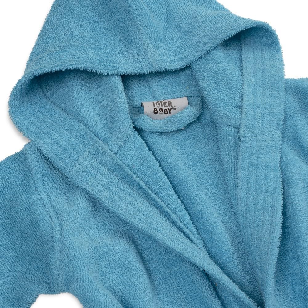 Interbaby Albornoz Liso Unisex Albornoz infantil Bebé-Niños