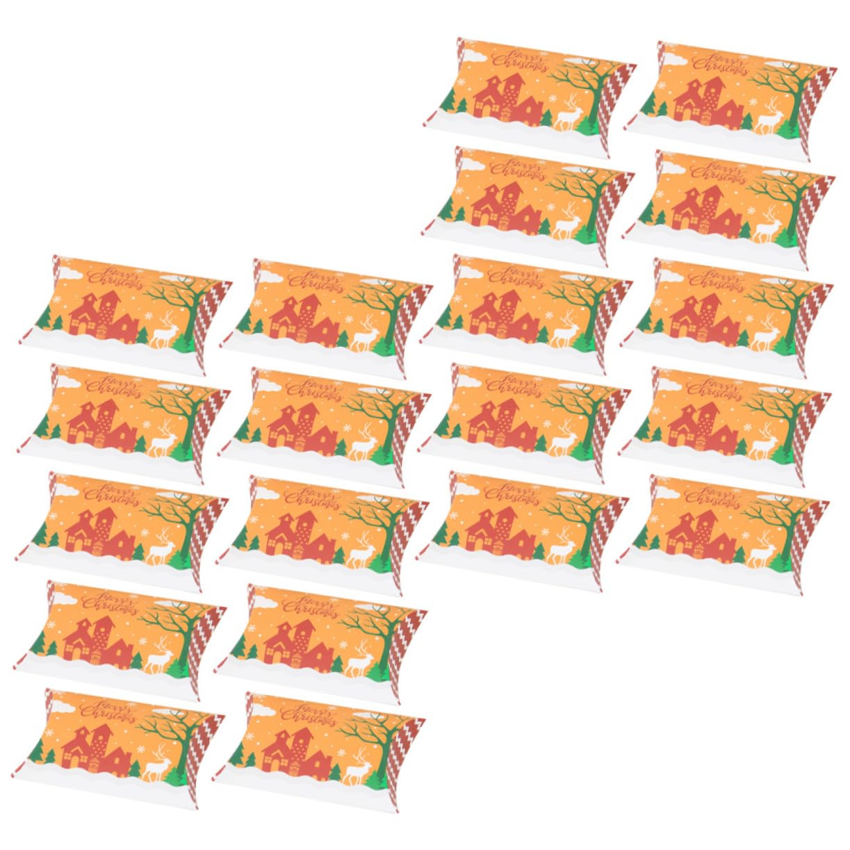 Ipetboom 50pezzi Scatole Regalo di Carta Natalizia Scatole per Biscotti di Natale di Caramelle Contenitori per Regali di Natale Articoli per Feste Regalo