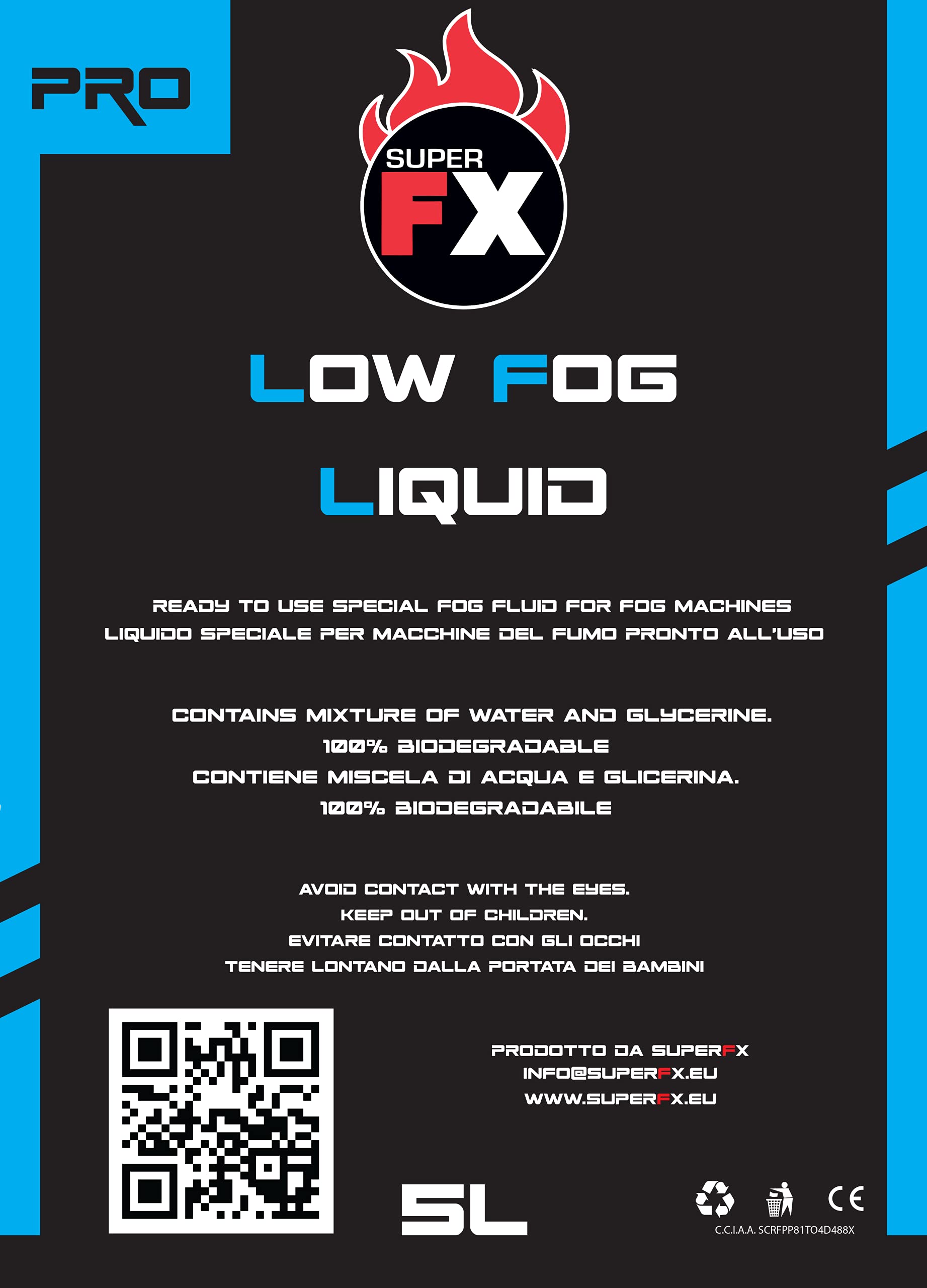 Liquido per FUMO BASSO - LOW FOG LIQUID (5l)