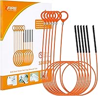 XfireUS 32 Inch Anti-Break Steel Drain Snake Hair Clog Remover - Nylon Coated Flexible Tool, 6 Pack for Sink Shower Tub Bathroom Drains