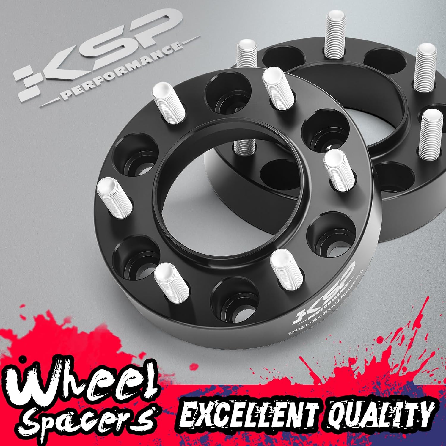 KSP 6x5.5(6x139.7MM) Hub Centric Conversion Adapter, 106mm Hub to 95.2mm Wheel Bore Adapters,Put 2024+ Tacoma Rim on 2005-2023 Tacoma 1996-2024 4runner Vehicle, Vehicle Hub Bore Conversion Spacer