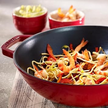 Staub Speciality Z1033-428 Multi-Pan, Cherry, 11.8 inches 30 cm, Large, Two-Handed, Cast Iron, Enameled Pot, IH Compatible