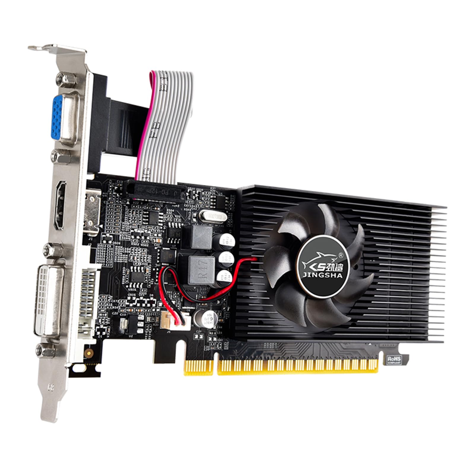 Karta Graficzna JINGSHA GT730 GPU 4 GB GDDR3 Rozpraszanie Ciepła Interfejs PCIex2.0 Zapewniający płynną rozgrywkę