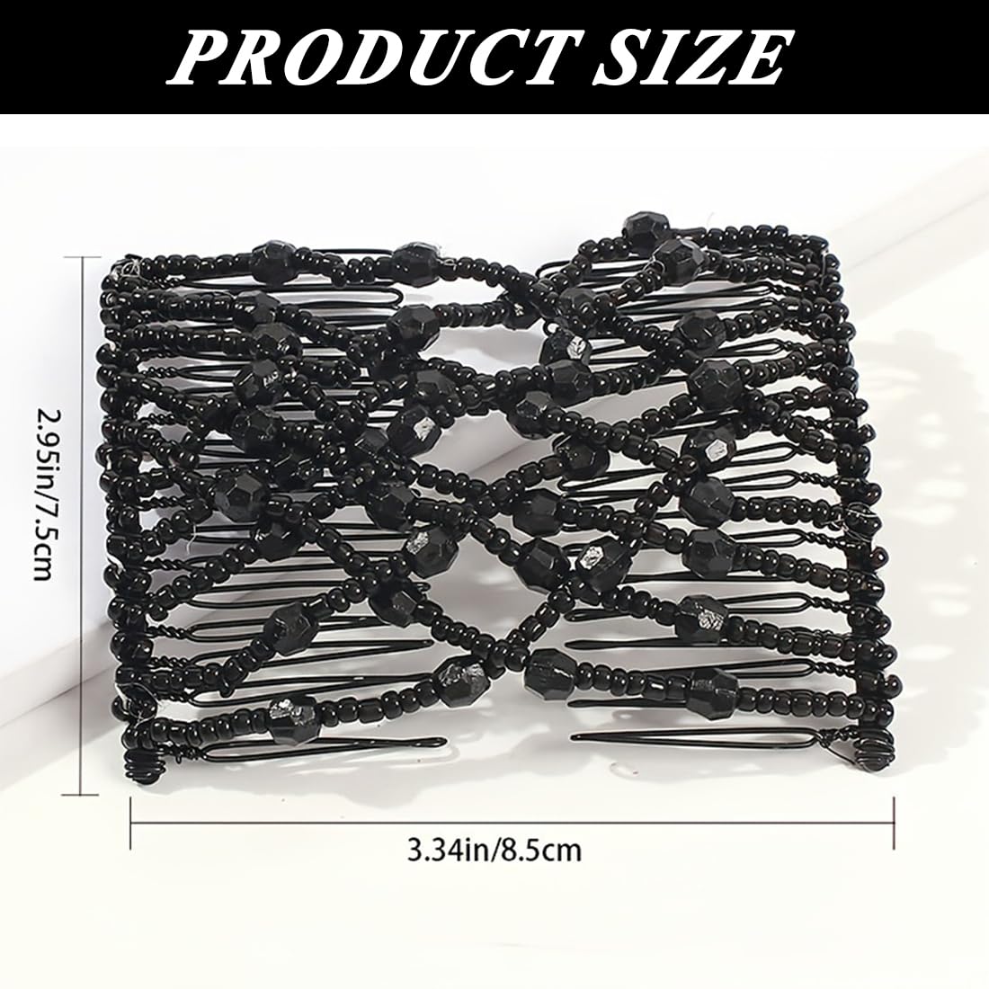 JEYORZY Pettine per capelli, 2 fermagli per capelli, Magic Hair Comb, pettine elastico per capelli, da donna, alla moda, elastico, magico, per capelli, per capelli, per capelli, per capelli, colore