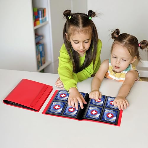 Miniatura 7 de GEAoffice Carpeta de tarjetas de 4 bolsillos  Carpeta de álbum de colección de tarjetas coleccionables de 2 x 2  Carpeta de bolsillo de carga